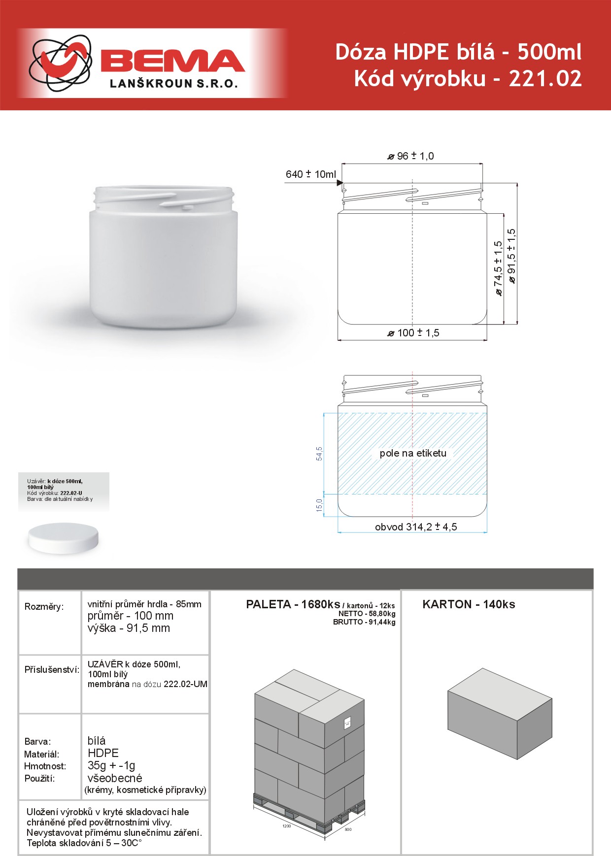 DOZA 500ML HDPE  17-3-2023